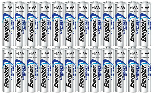 Energizer Ultimate Lithium AA Batteries, 24 Batteries